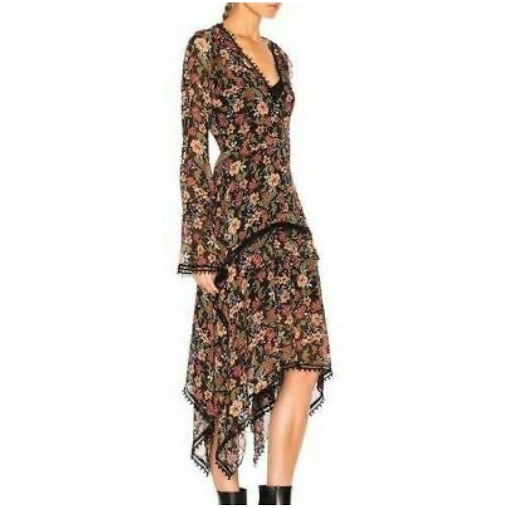 NWOT NICHOLAS Floral Silk Midi Dress - Picture 1 of 4